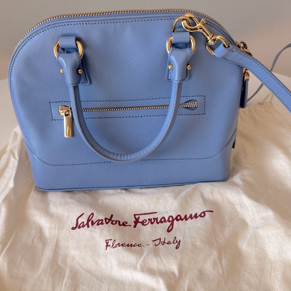 Salvatore Ferragamo Darina Handbag in Fleur Bleue - Picture 2 of 9